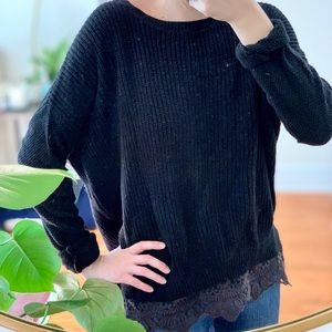 Urban Outfitters Pins & Needles Black Lace Sweater